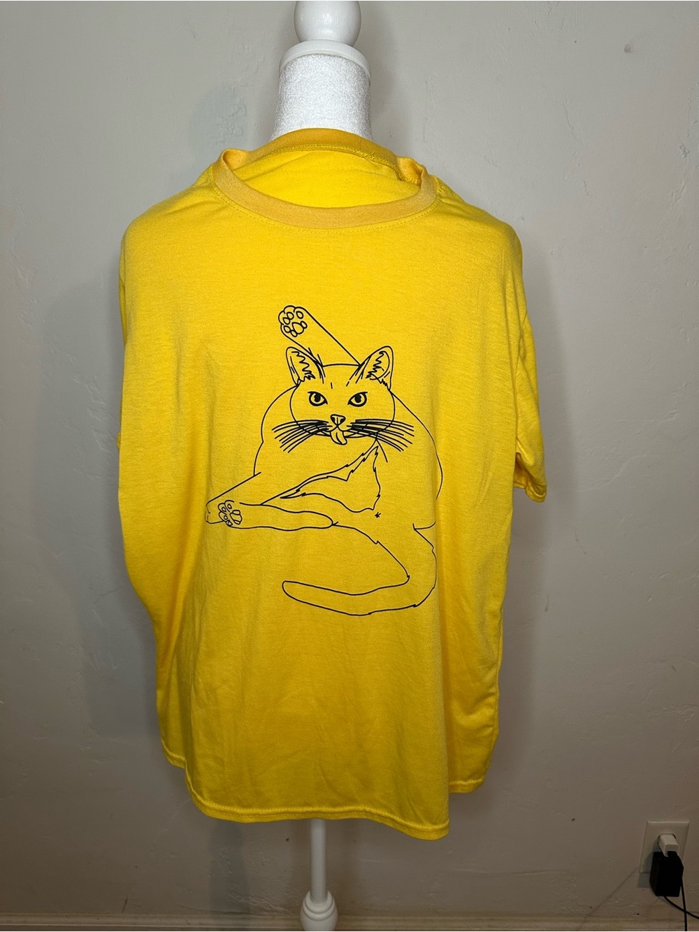 Yellow Cat Graphic Pet Shirt Unisex